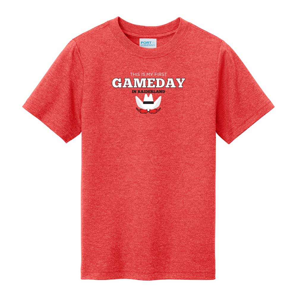 Gameday Youth First In Raiderland Tee